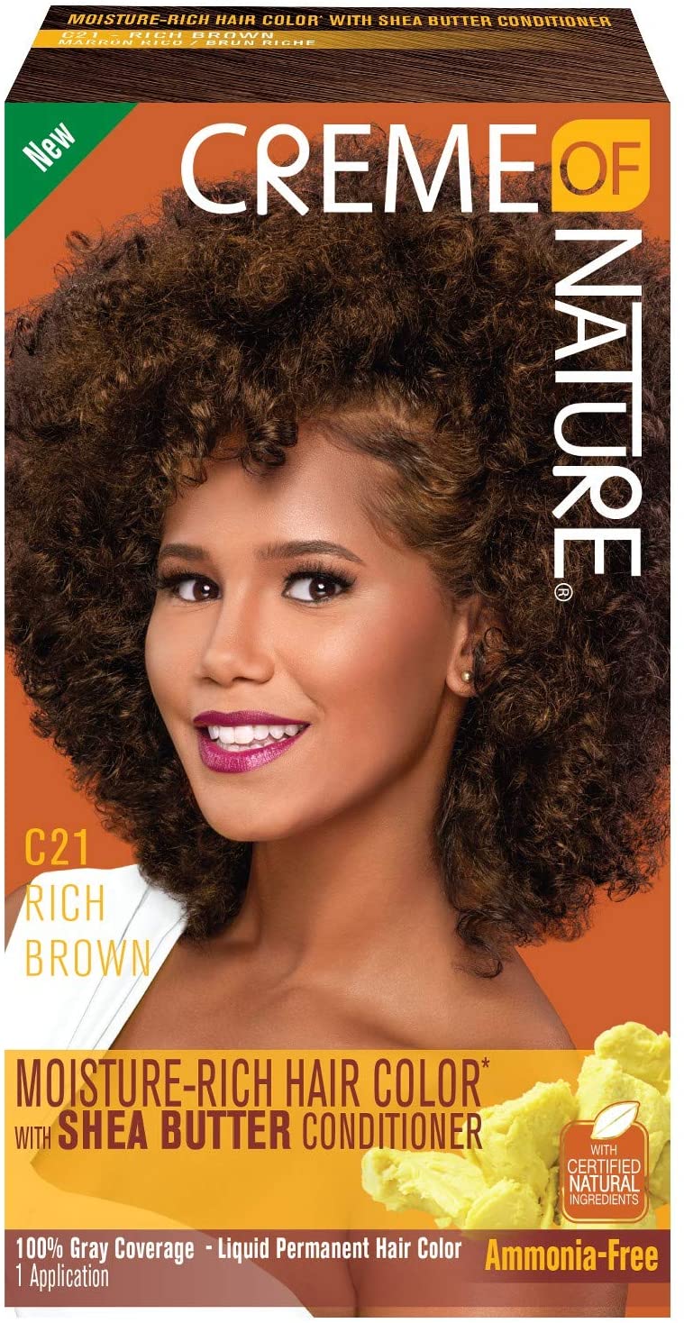 Creme Of Nature Shea Butter Liquid Hair Color C21 Rich Brown - Janson Beauty