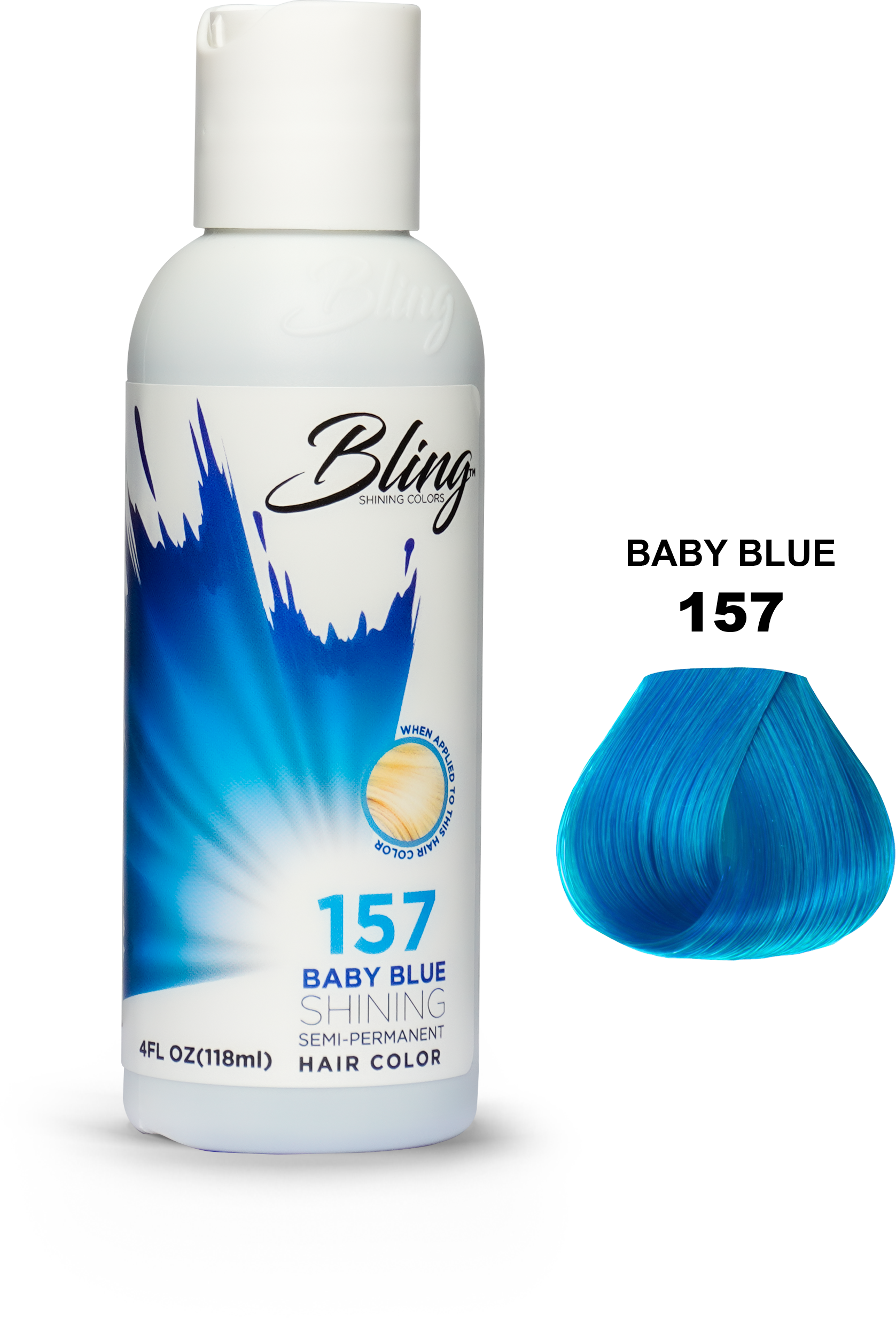 Bling Semi Permanent Hair Color # 157 Baby Blue - Janson Beauty