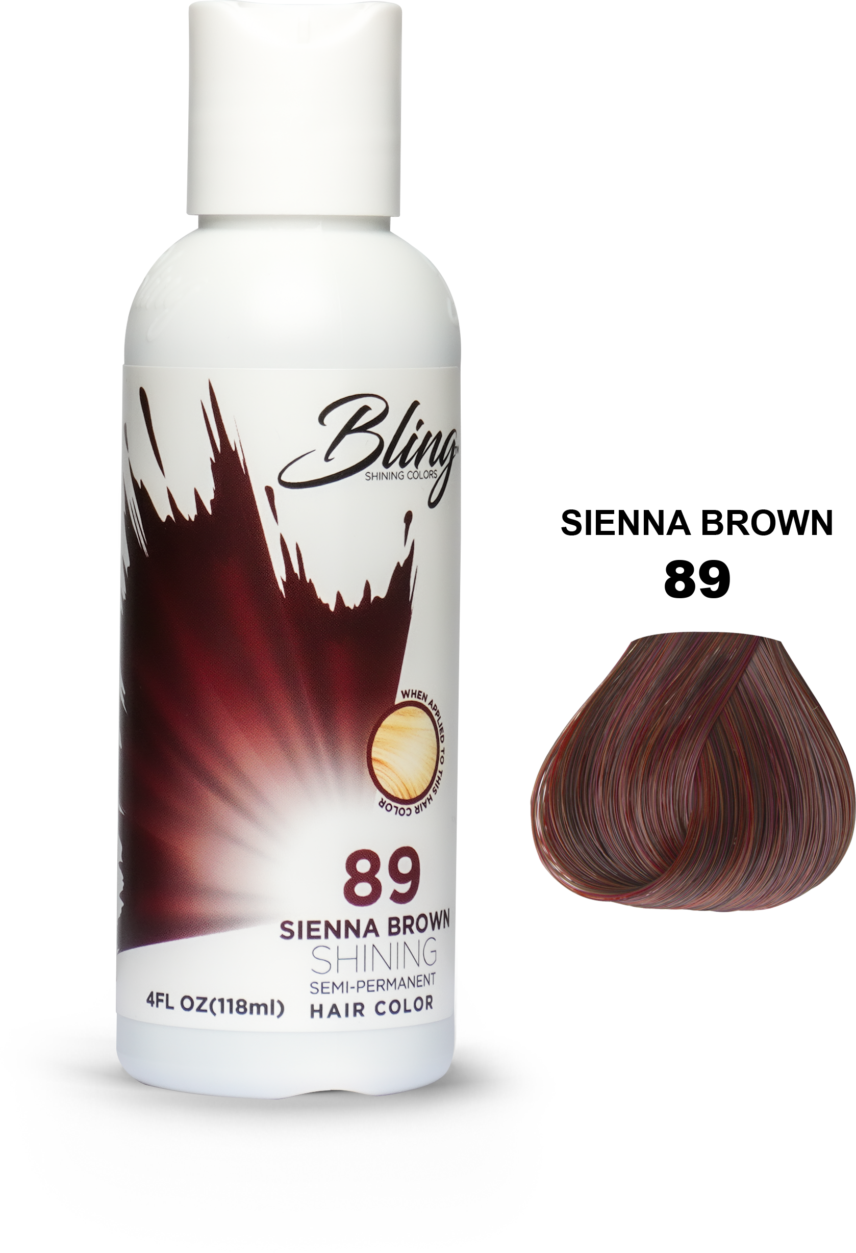 Bling Semi Permanent Hair Color # 89 Sienne Brown - Janson Beauty